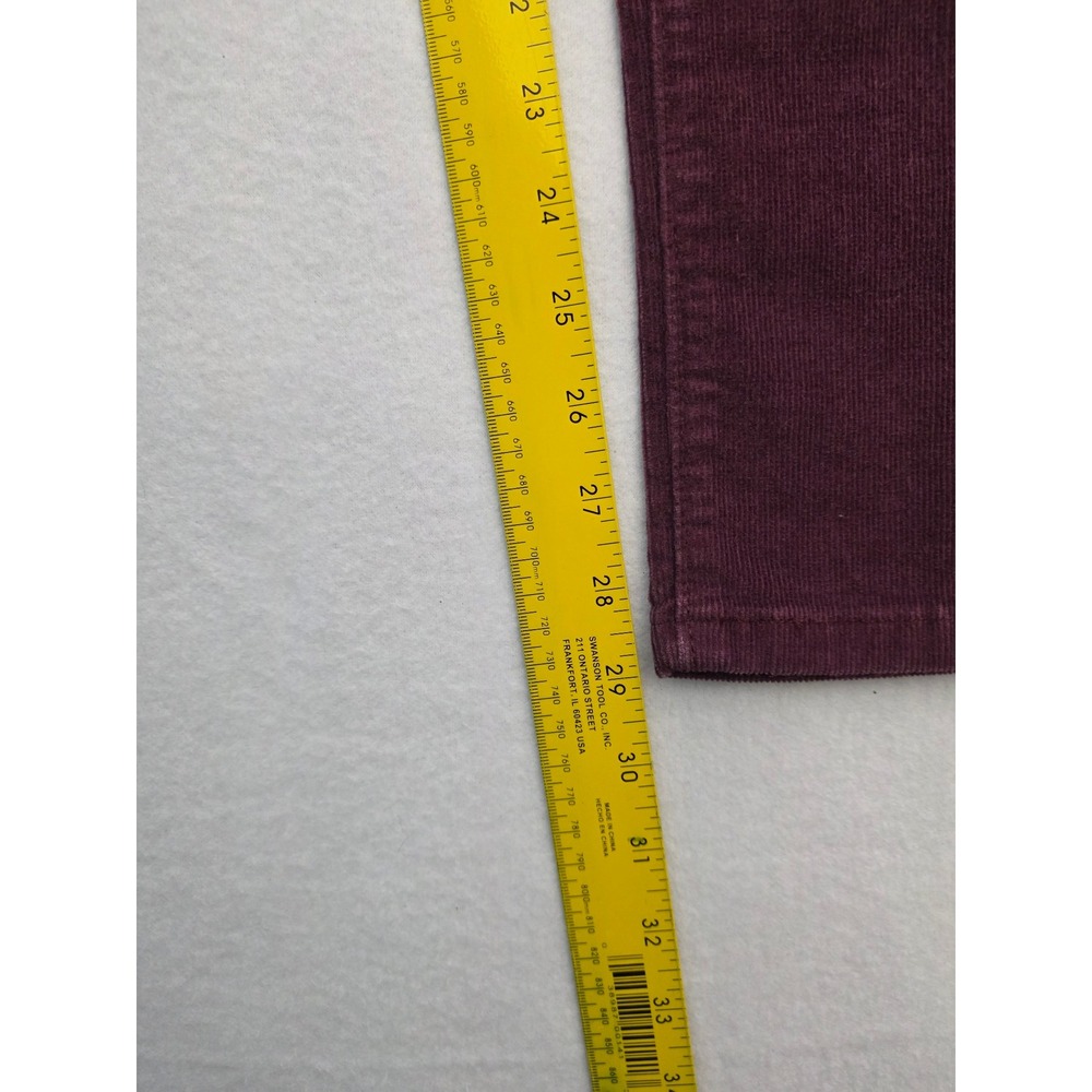 Levi's Corduroy Leggings Slim 29 Burgundy Purple Indie Boho - Picture 7 of 10